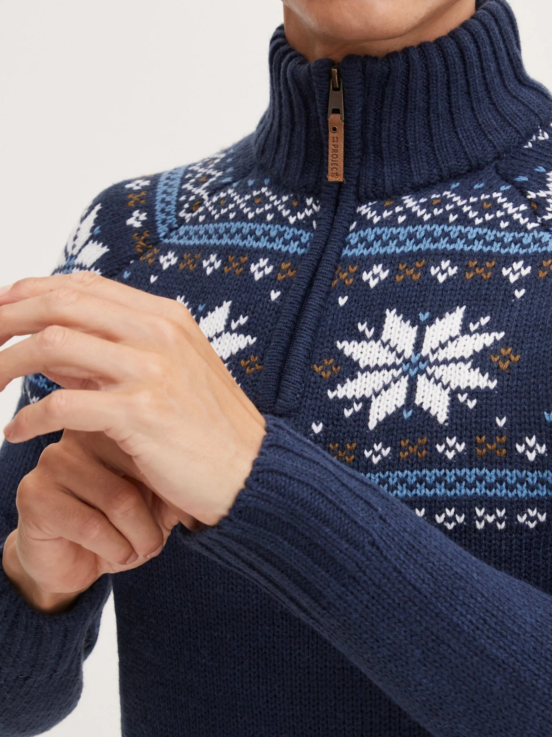 11 Project Herren Weihnachtspullover - PRTim in blau
