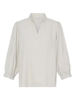 PULZ Jeans Damen Bluse PZLUCA in beige