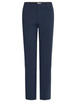 PULZ Jeans Damen Casual Hose PZBINDY Hohe Taille in marine