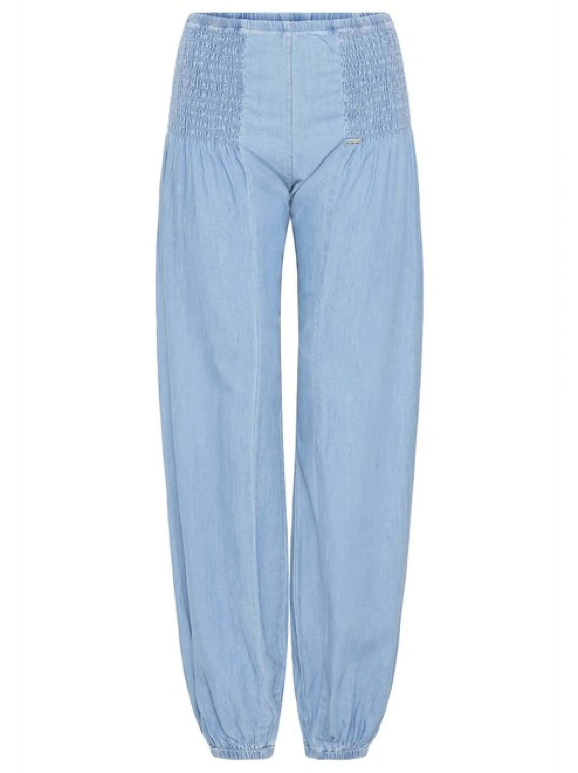 PULZ Jeans Damen Casual Hose PZJILL Elastische Taille in hellblau