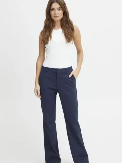 PULZ Jeans Damen Casual PZBINDY Hohe Taille in marine