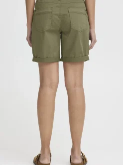 PULZ Jeans Damen Casual PZEVELYN Normale Passform in oliv