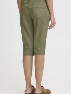 PULZ Jeans Damen Casual PZEVELYN Normale Passform in oliv