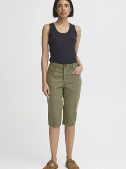PULZ Jeans Damen Casual PZEVELYN Normale Passform in oliv