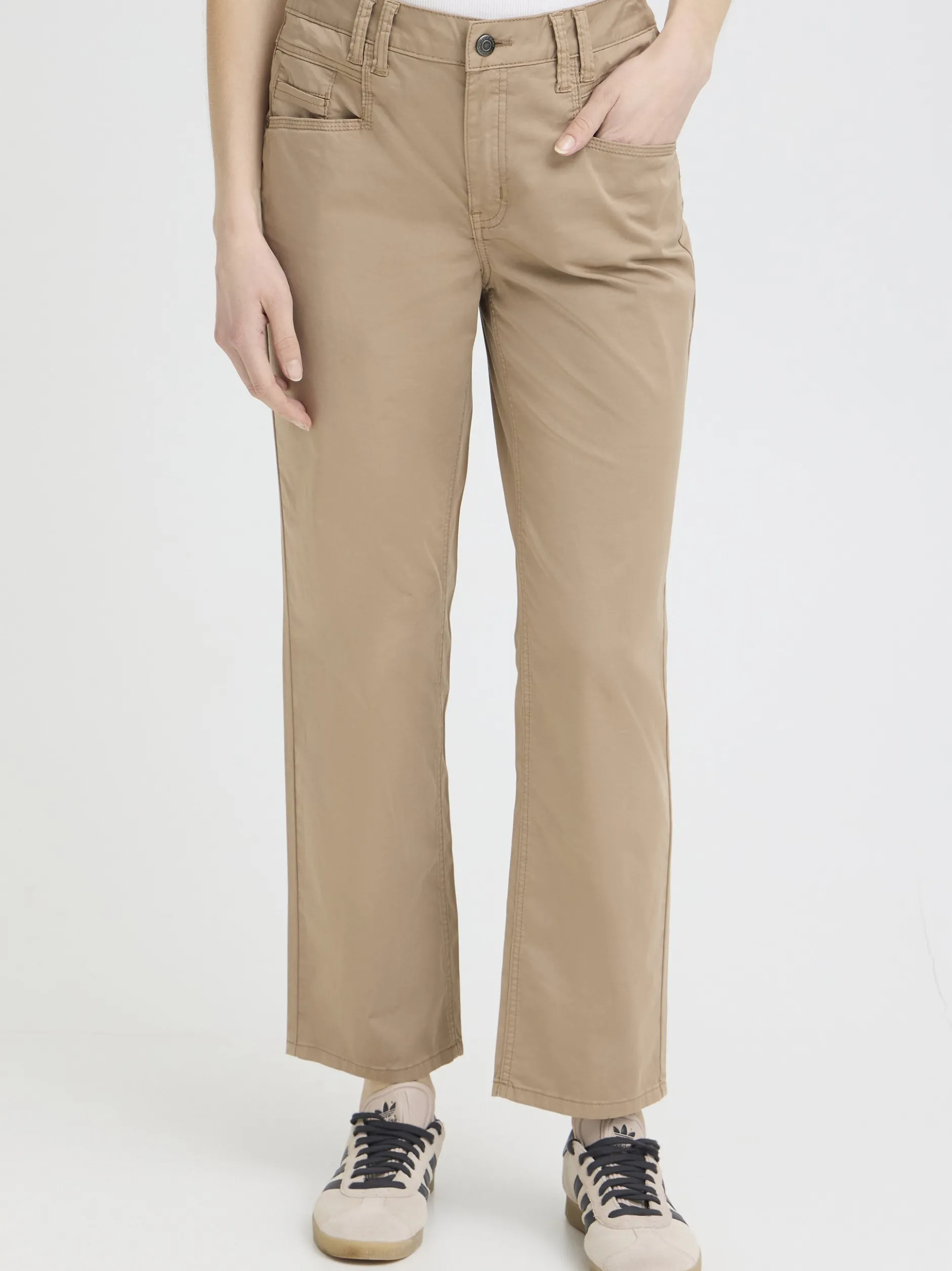 PULZ Jeans Damen Casual PZEVELYN Normale Passform in beige