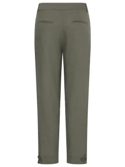 PULZ Jeans Damen Casual PZLUCA Hohe Taille in oliv