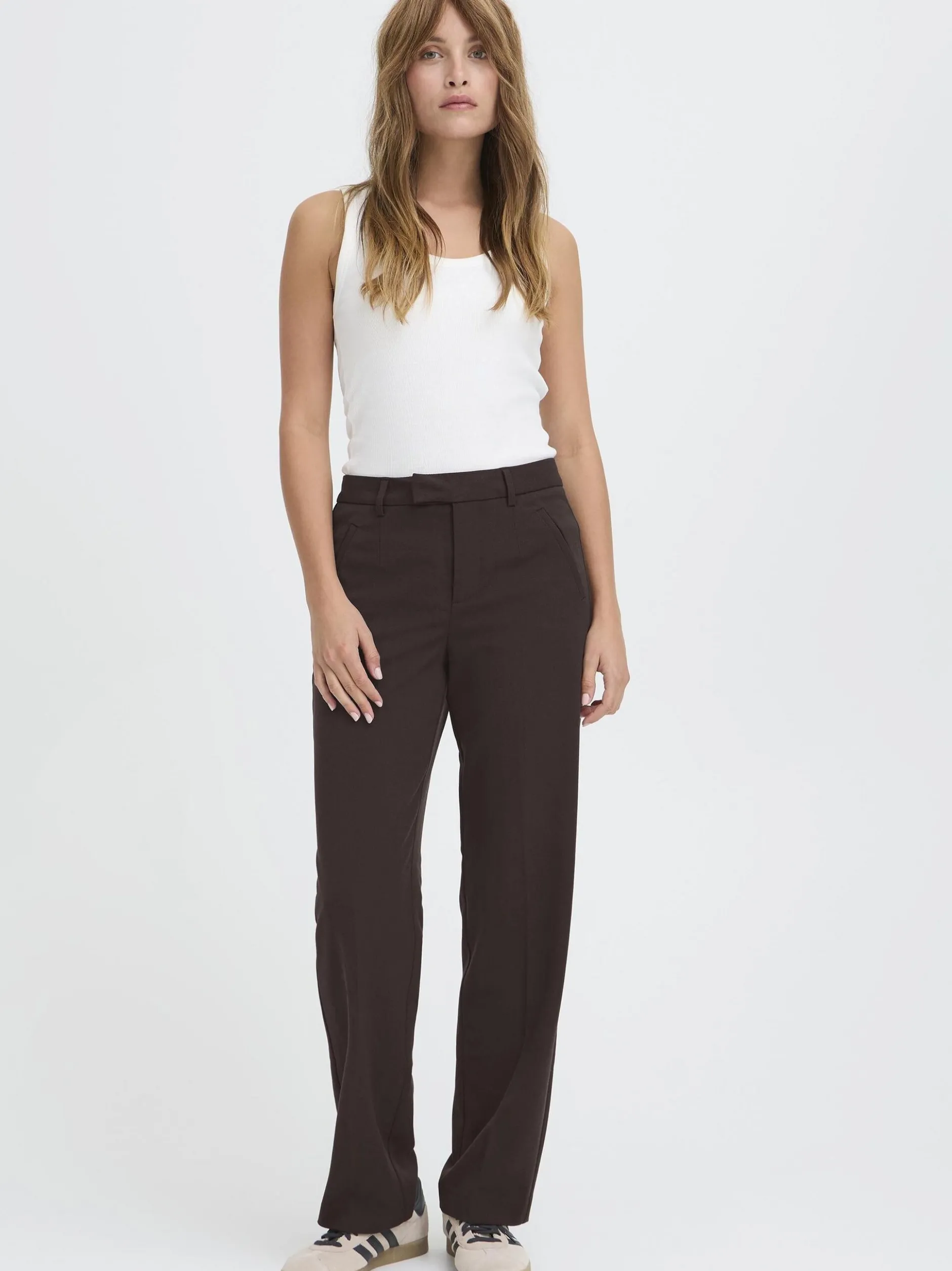 PULZ Jeans Damen Freizeithose PZLEONORA in mocca