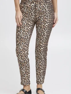 PULZ Jeans Damen Hose PZBINDY in braun