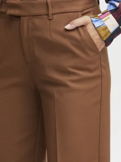 PULZ Jeans Damen Hose PZBINDY in cognac