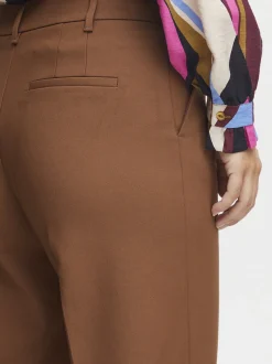 PULZ Jeans Damen Hose PZBINDY in cognac