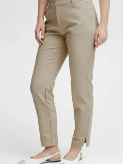 PULZ Jeans Damen Hose PZBINDY in beige