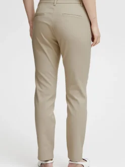 PULZ Jeans Damen Hose PZBINDY in beige