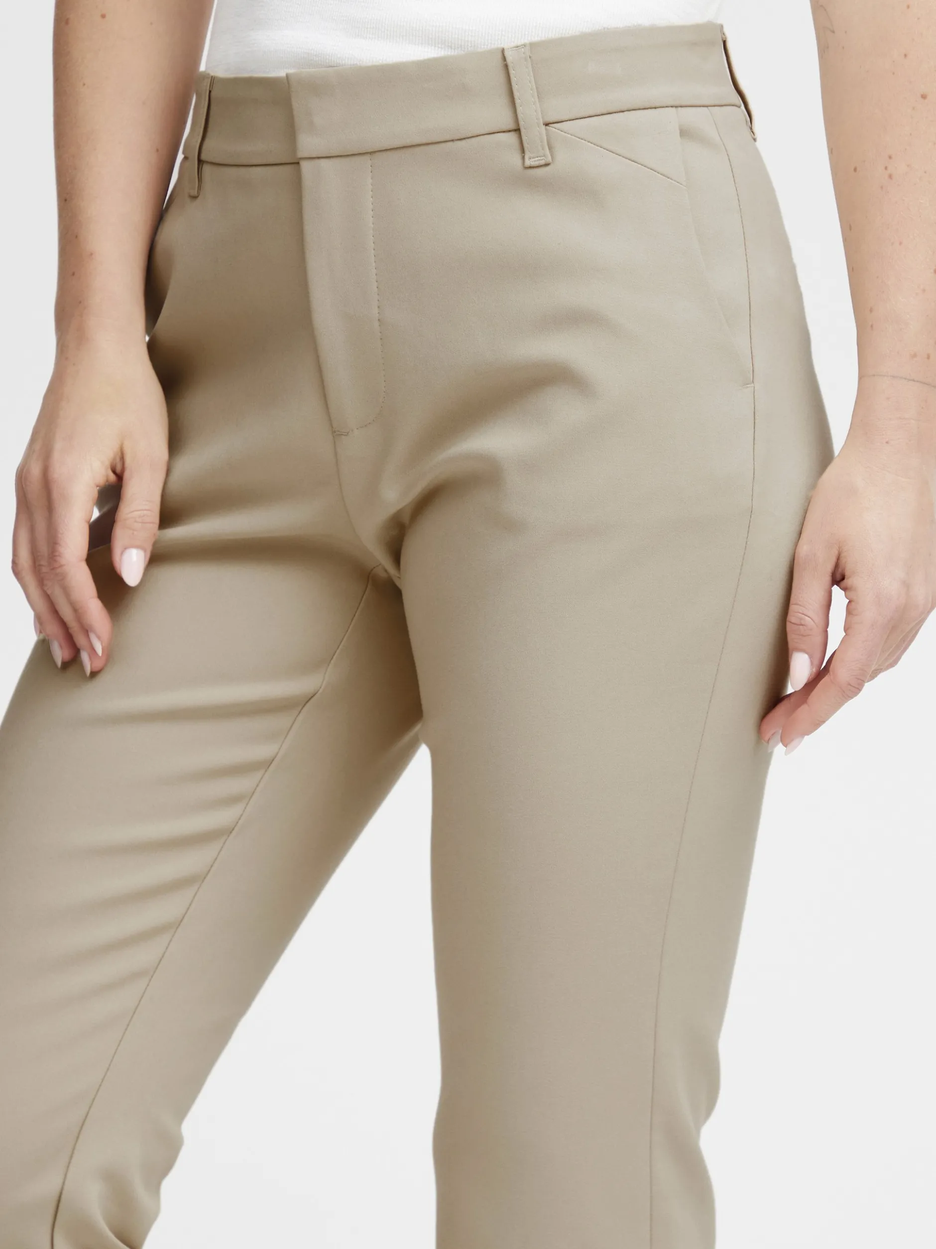 PULZ Jeans Damen Hose PZBINDY in beige