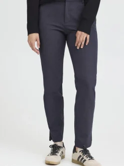 PULZ Jeans Damen Hose PZBINDY Hohe Taille in blau