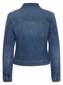 PULZ Jeans Damen Jeansjacke PZKATJA in medium stone denim