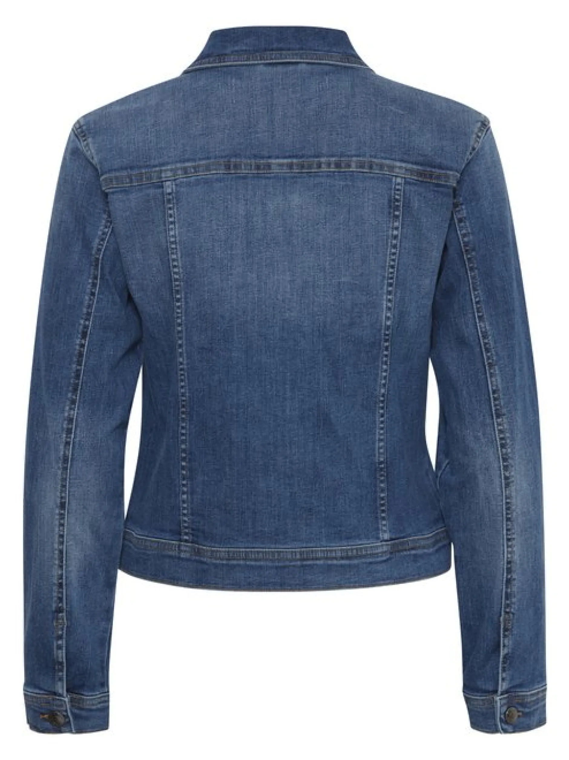PULZ Jeans Damen Jeansjacke PZKATJA in medium stone denim