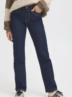 PULZ Jeans Damen Jeans PZKATJA Hohe Taille in rinsed blau