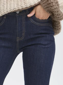 PULZ Jeans Damen Jeans PZKATJA Hohe Taille in rinsed blau