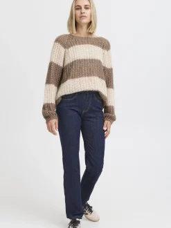 PULZ Jeans Damen Jeans PZKATJA Hohe Taille in rinsed blau