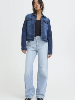 PULZ Jeans Damen Jeans PZVEGA Hohe Taille in light stone denim