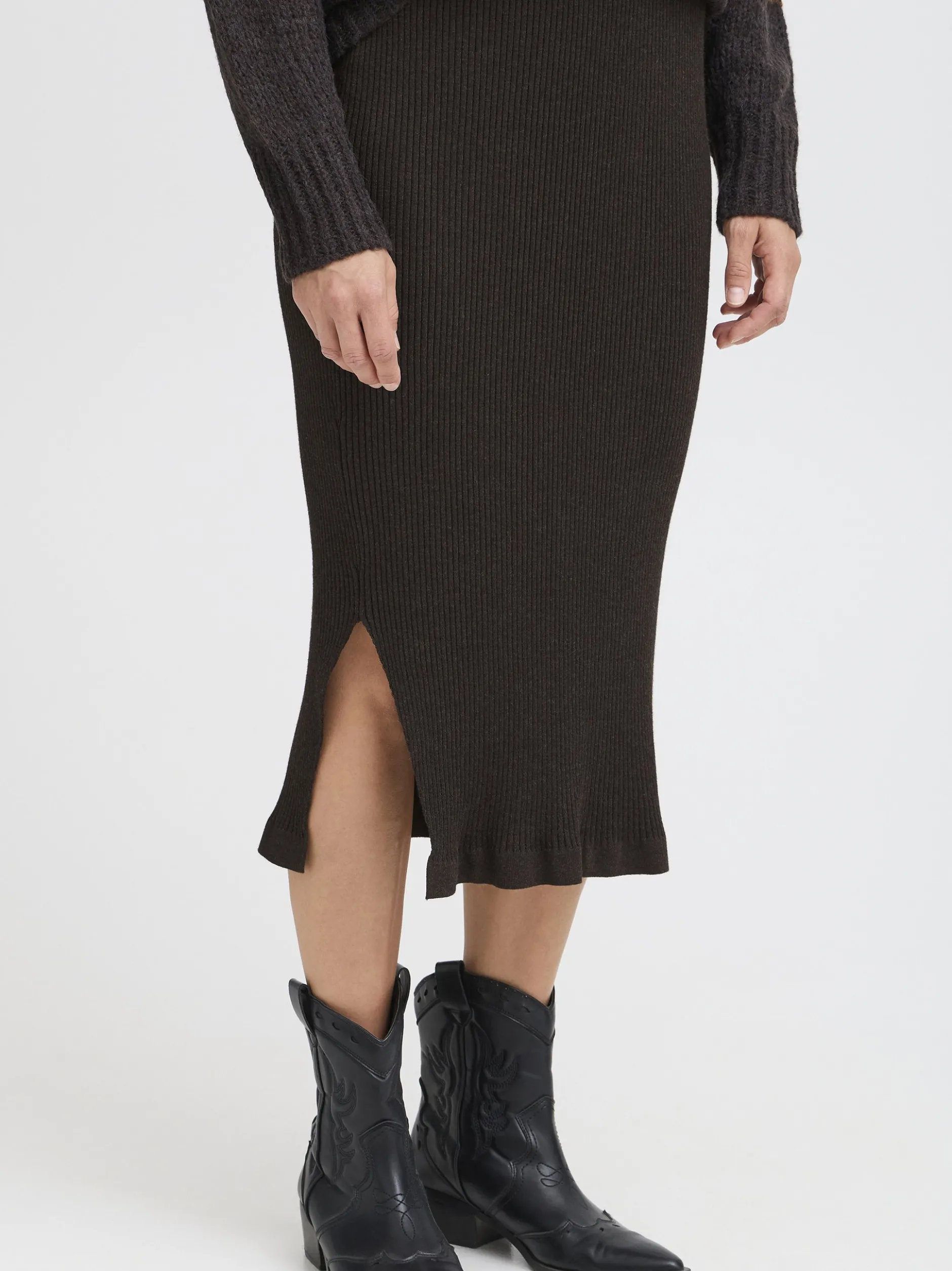 PULZ Jeans Damen Rock PZSARA in mocca