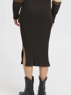 PULZ Jeans Damen Rock PZSARA in mocca