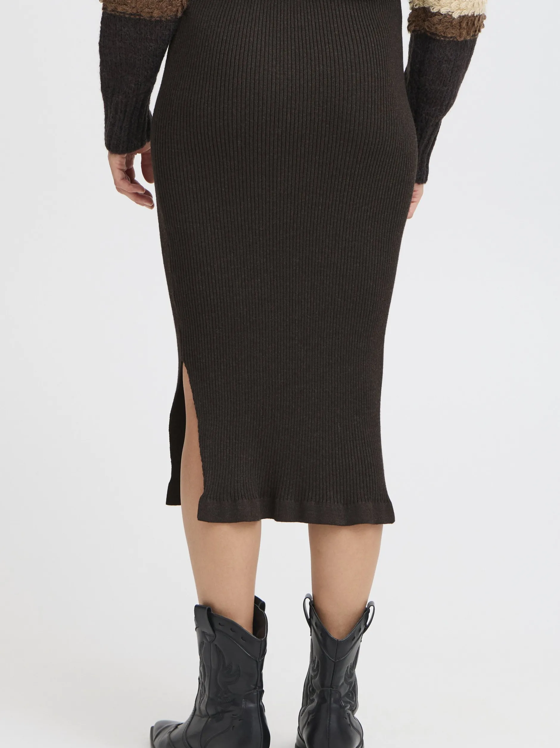 PULZ Jeans Damen Rock PZSARA in mocca