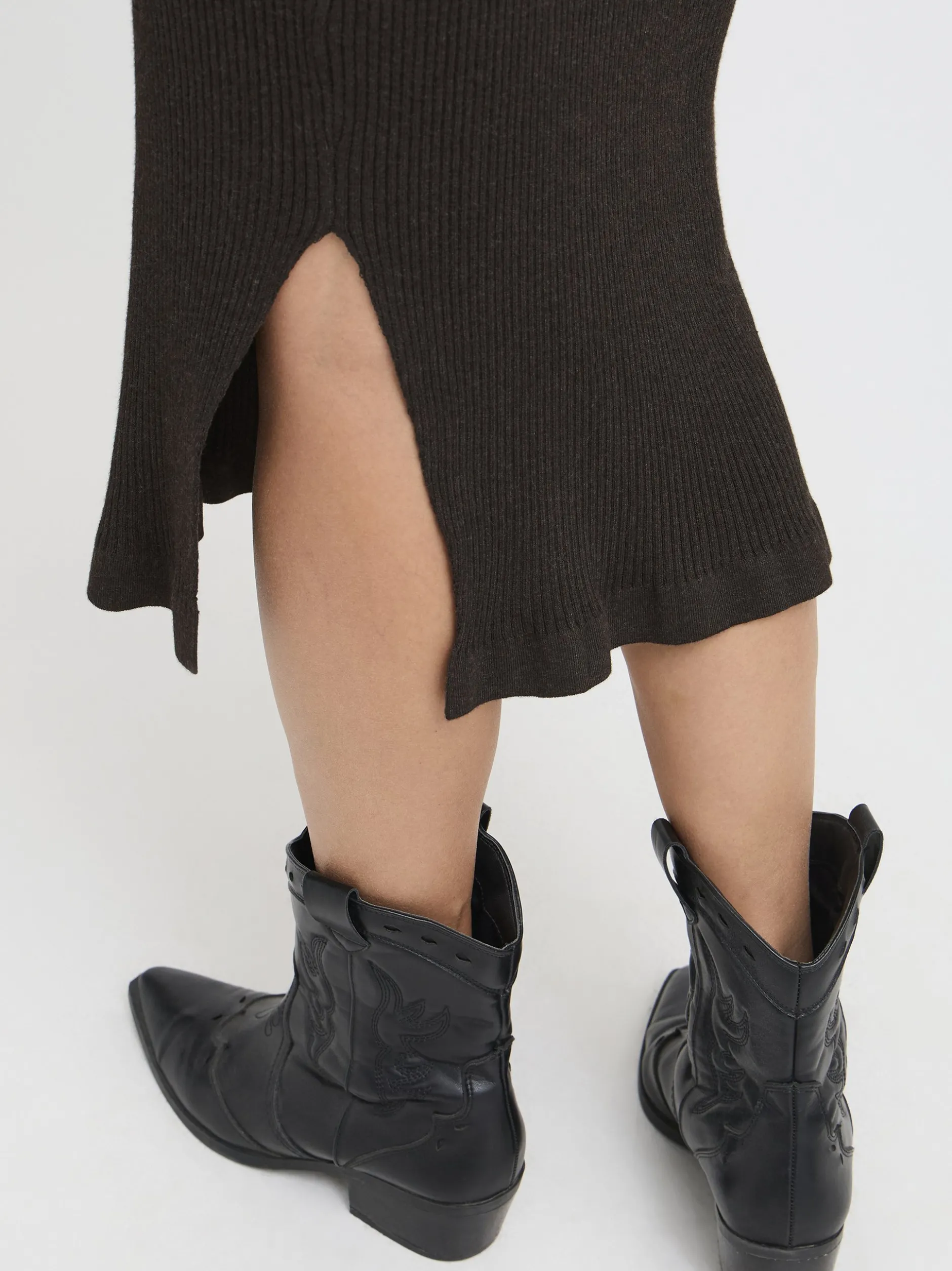 PULZ Jeans Damen Rock PZSARA in mocca