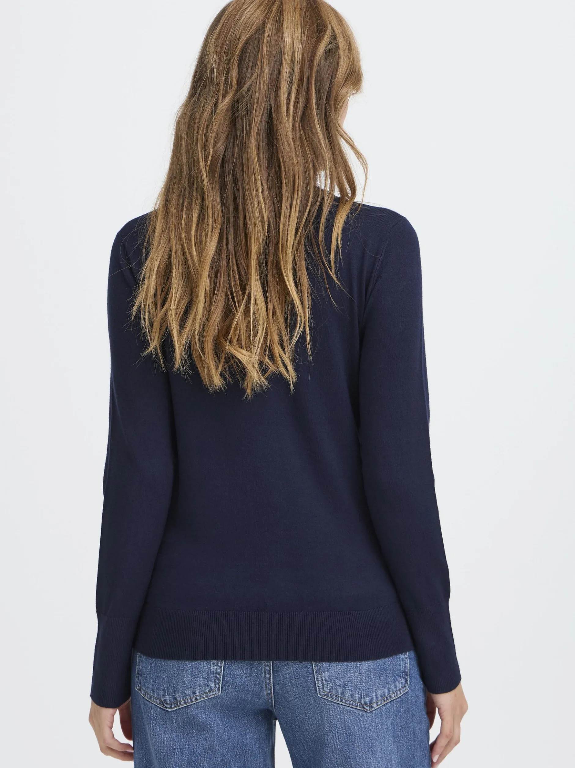PULZ Jeans Damen Strickjacke PZSARA in blau