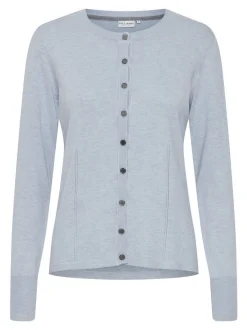 PULZ Jeans Damen Strickjacke PZSARA in hellblau