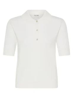 PULZ Jeans Damen Strick-Poloshirt PZSARA in ecru