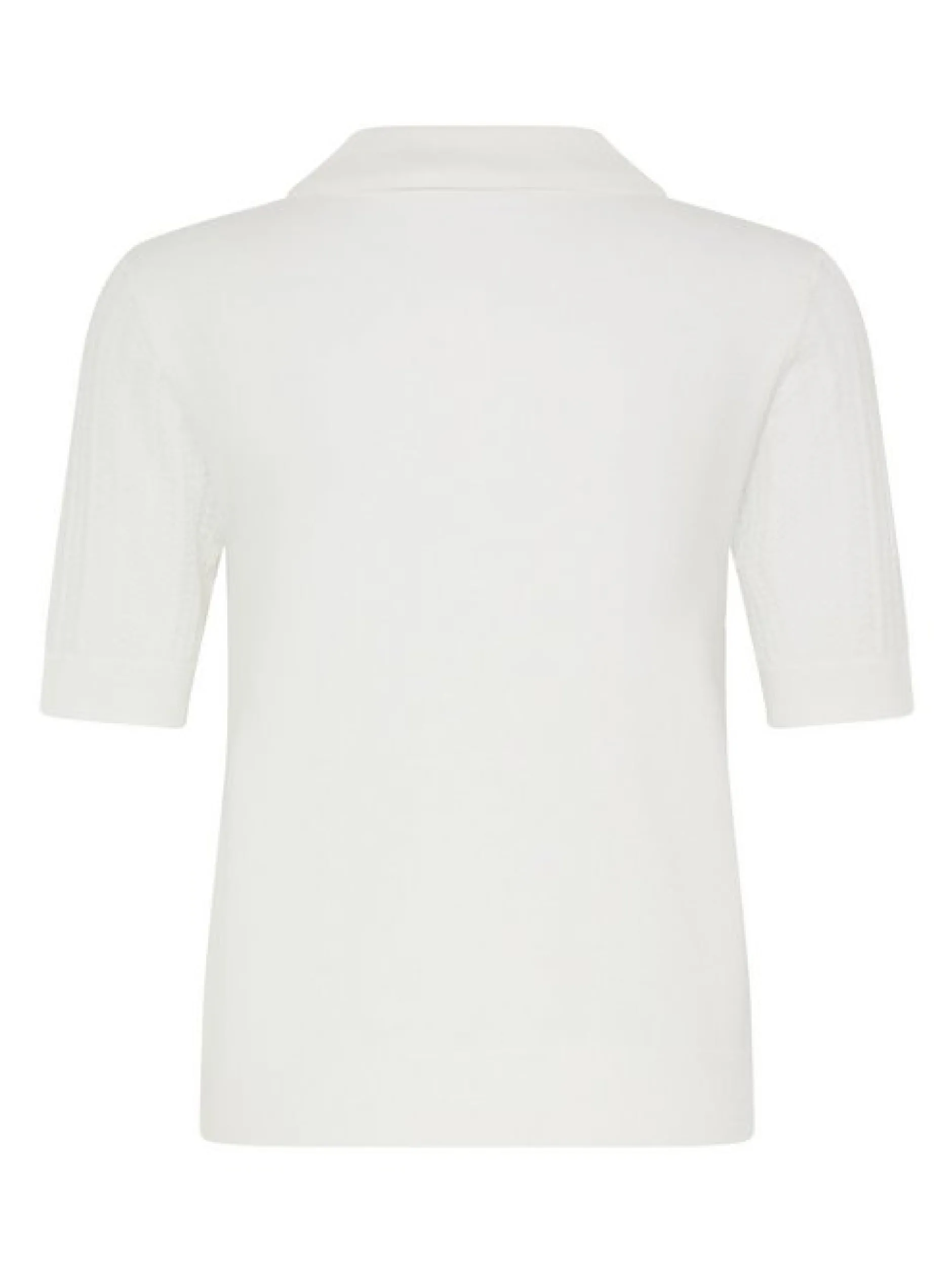 PULZ Jeans Damen Strick-Poloshirt PZSARA in ecru