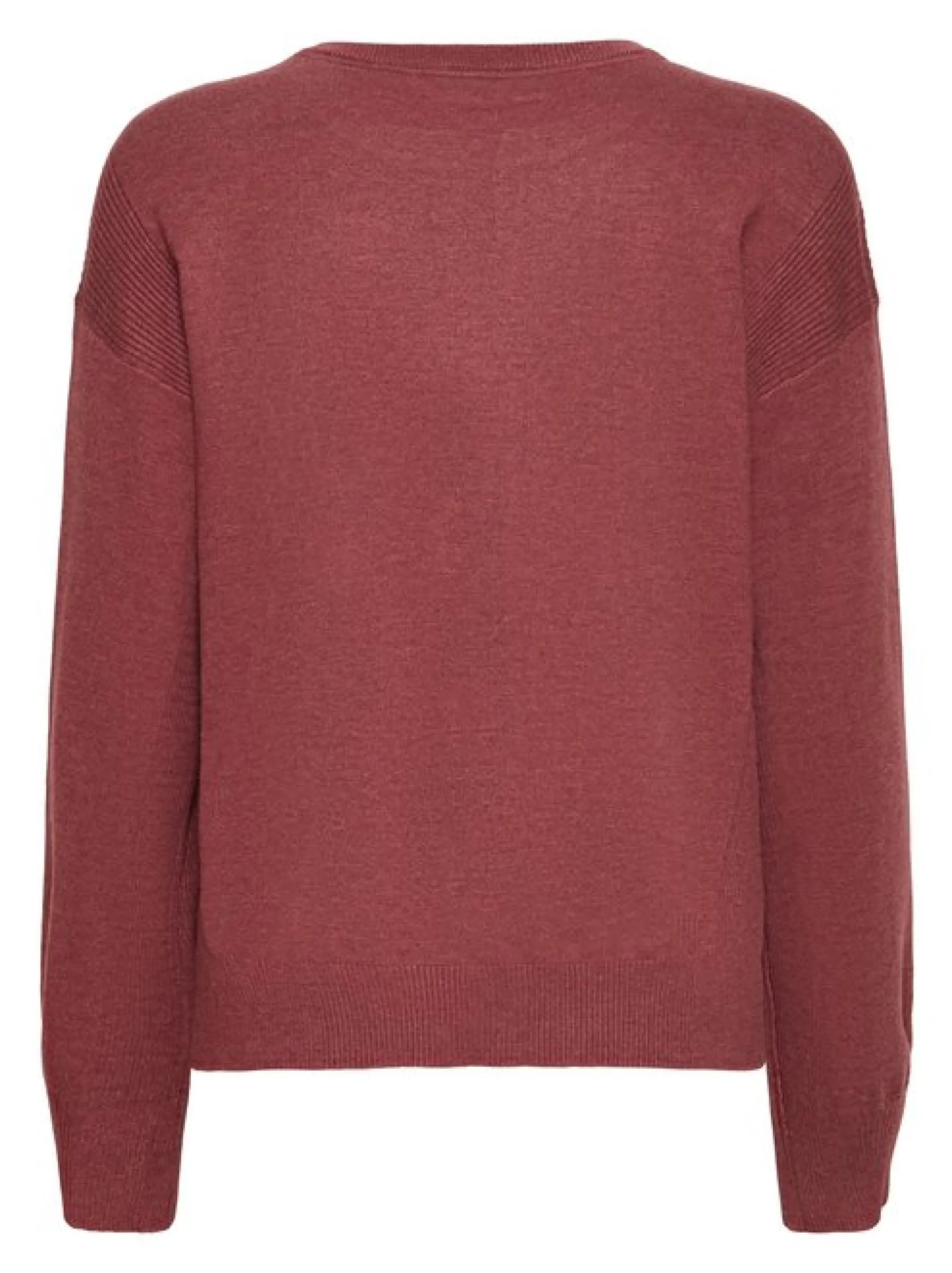 PULZ Jeans Damen Strickpullover PZSARA in bordeaux