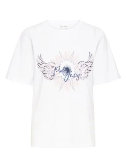 PULZ Jeans Damen T-Shirt PZBETHANY in weiß