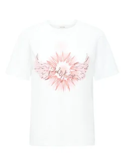 PULZ Jeans Damen T-Shirt PZBETHANY in weiß