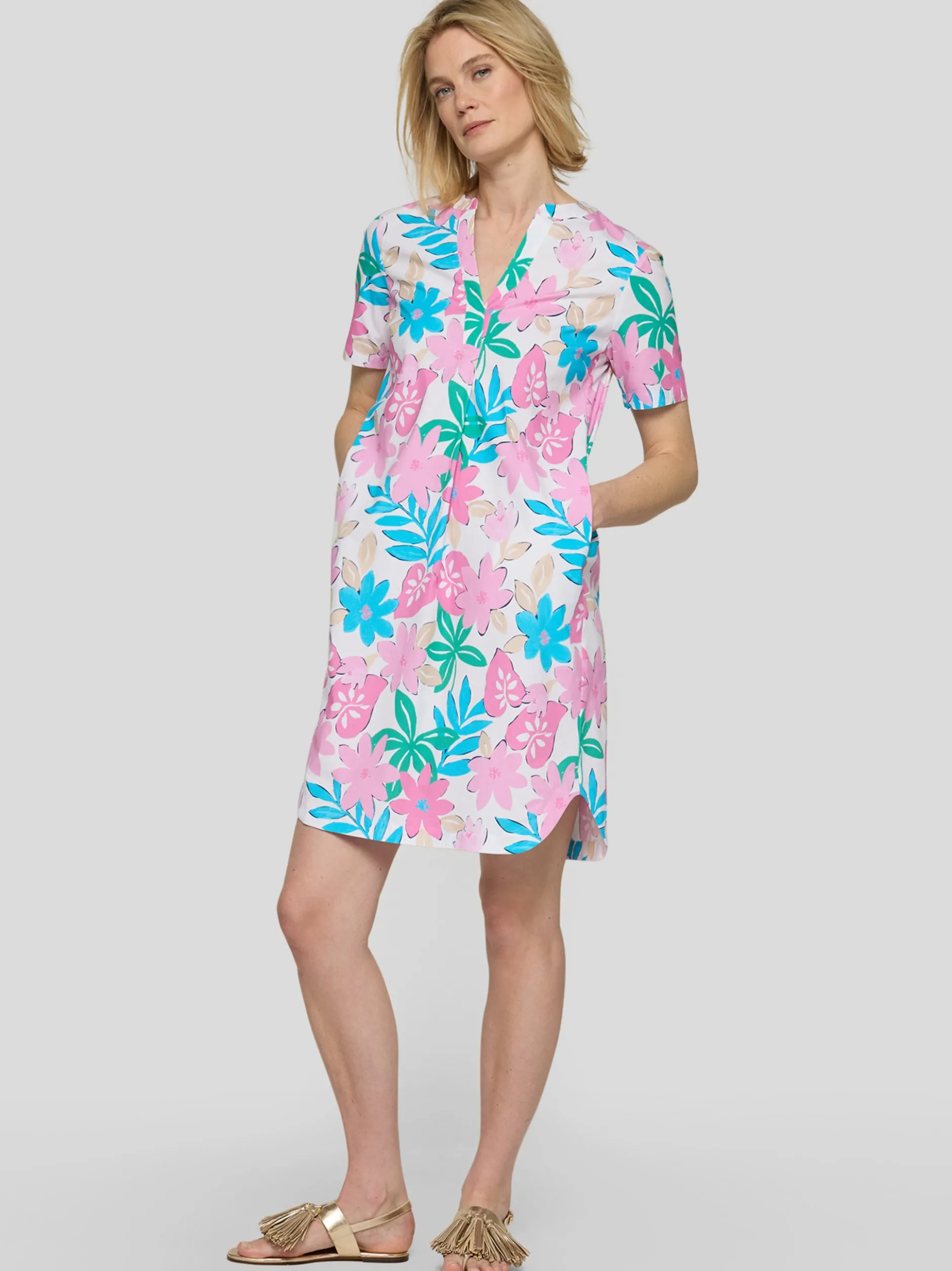 RABE Damen Kleid in rosa mehrfarbig