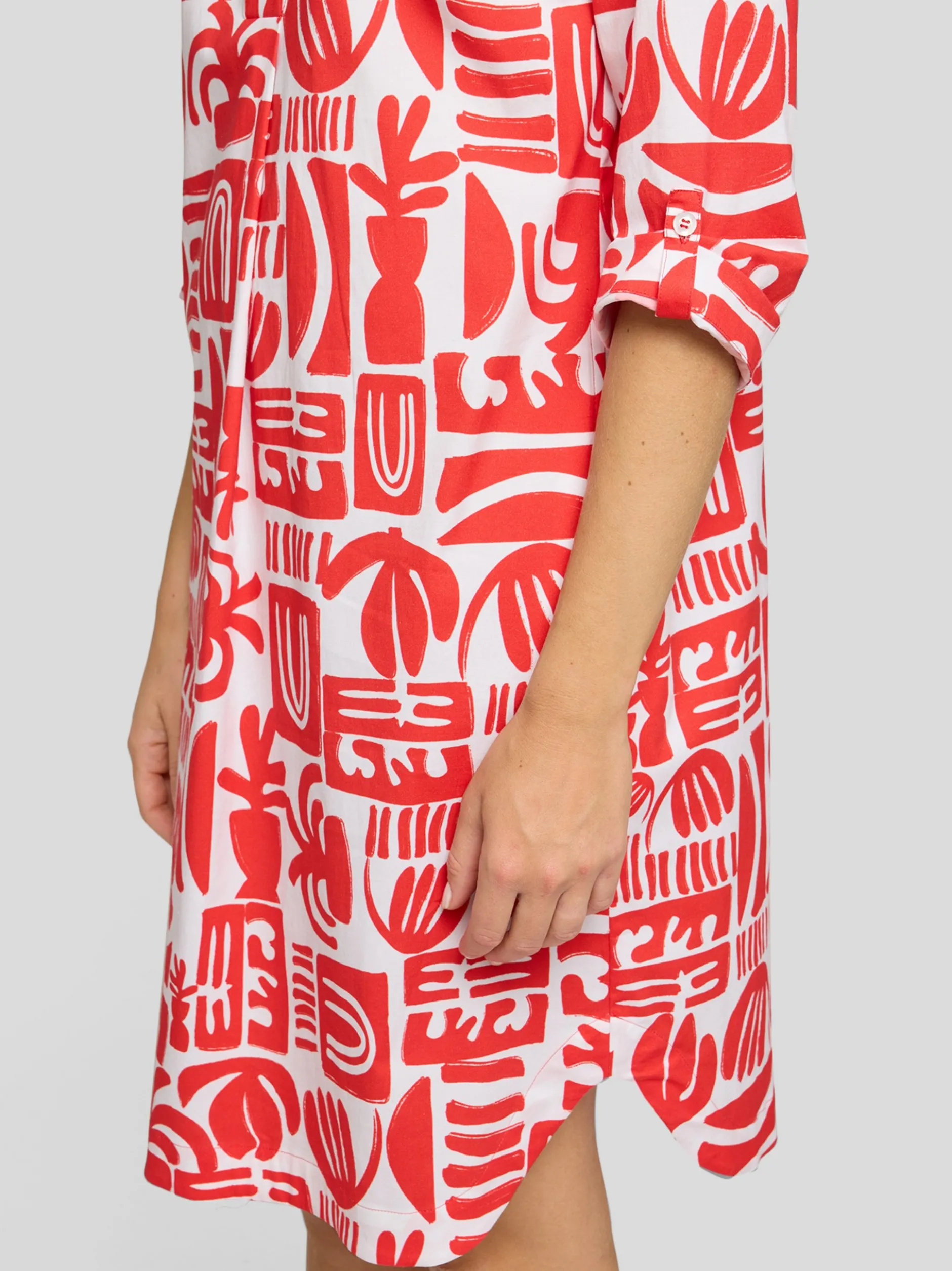 RABE Damen Kleid in weiß orange