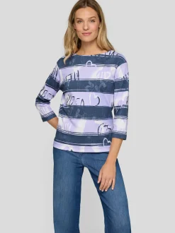RABE Damen Langarmshirt in lila blau