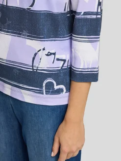 RABE Damen Langarmshirt in lila blau