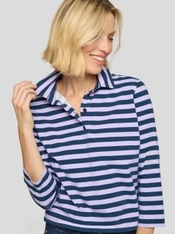 RABE Damen Poloshirt in lila mehrfarbig