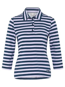 RABE Damen Poloshirt in lila mehrfarbig