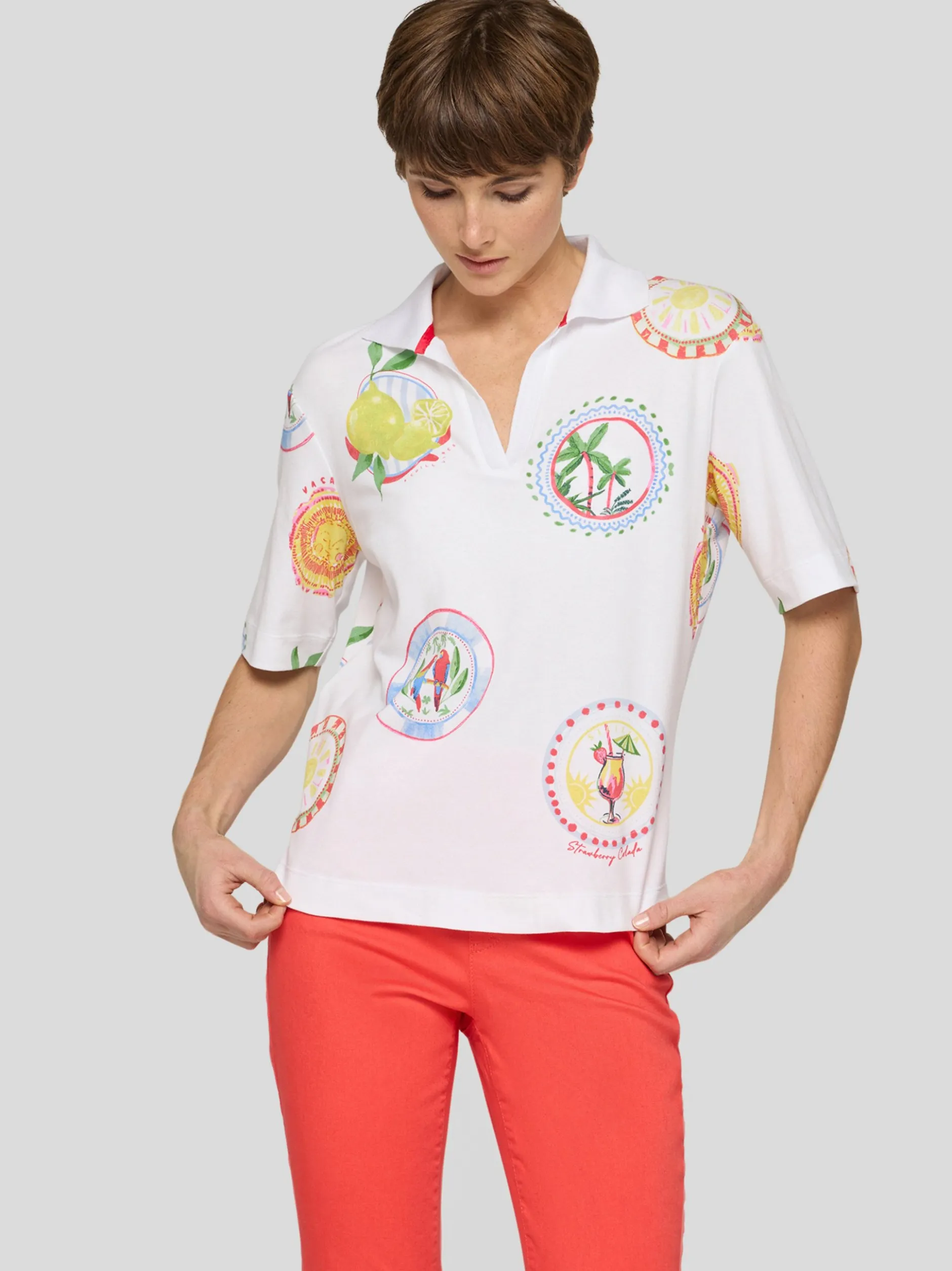 RABE Damen Poloshirt in weiß