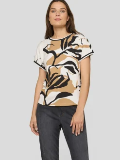 RABE Damen T-Shirt in beige mehrfarbig