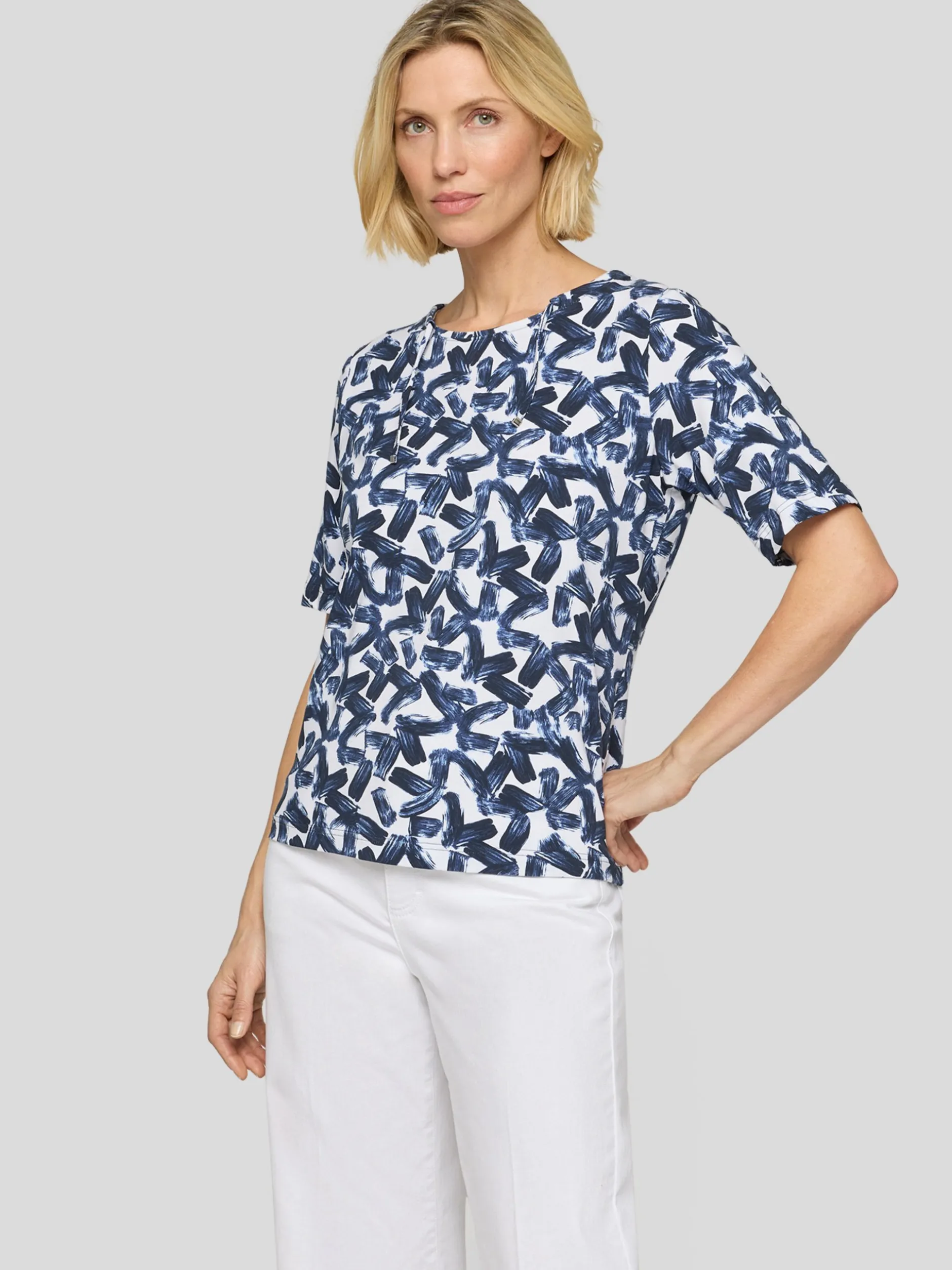 RABE Damen T-Shirt in blau weiß