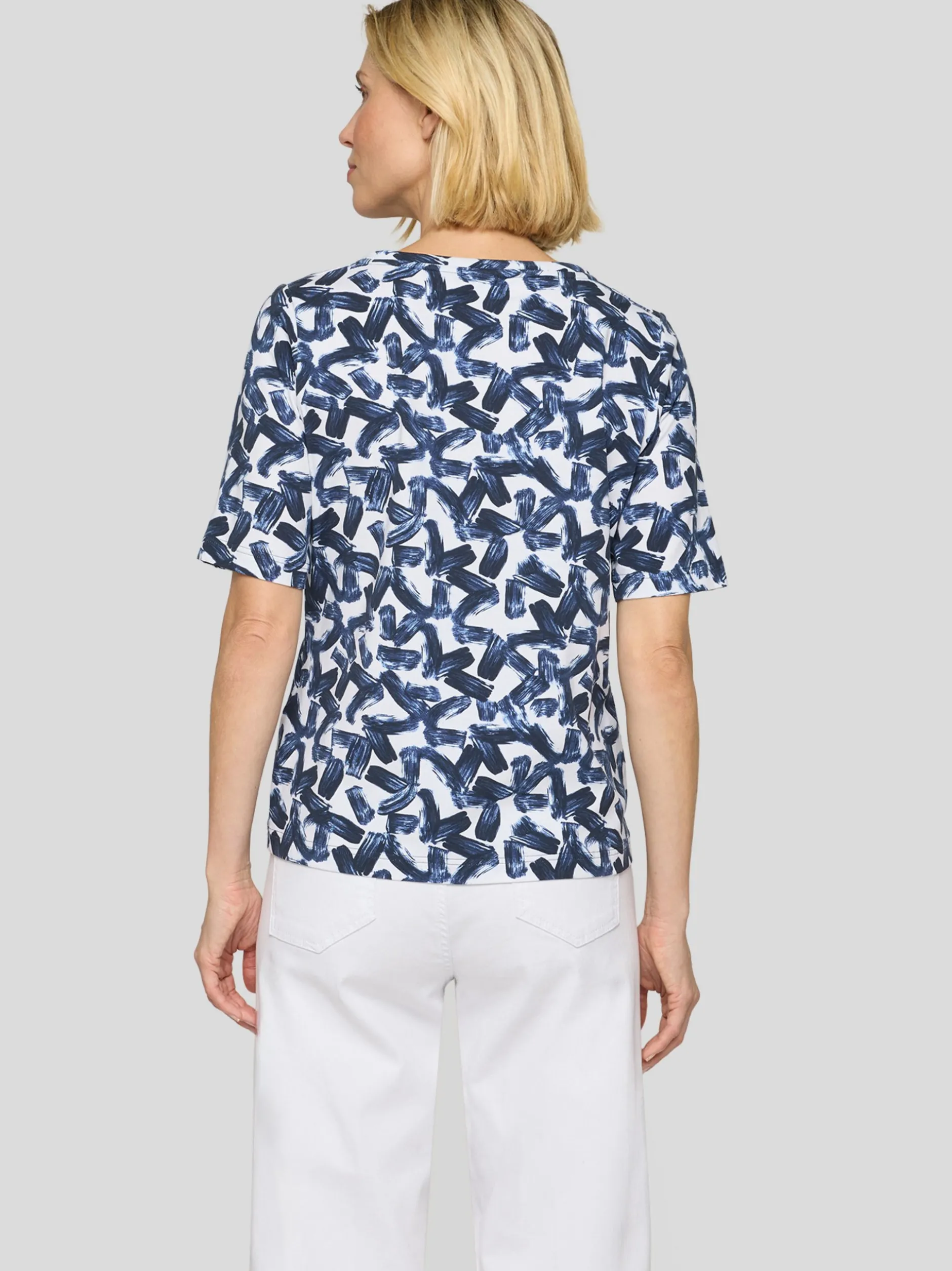RABE Damen T-Shirt in blau weiß