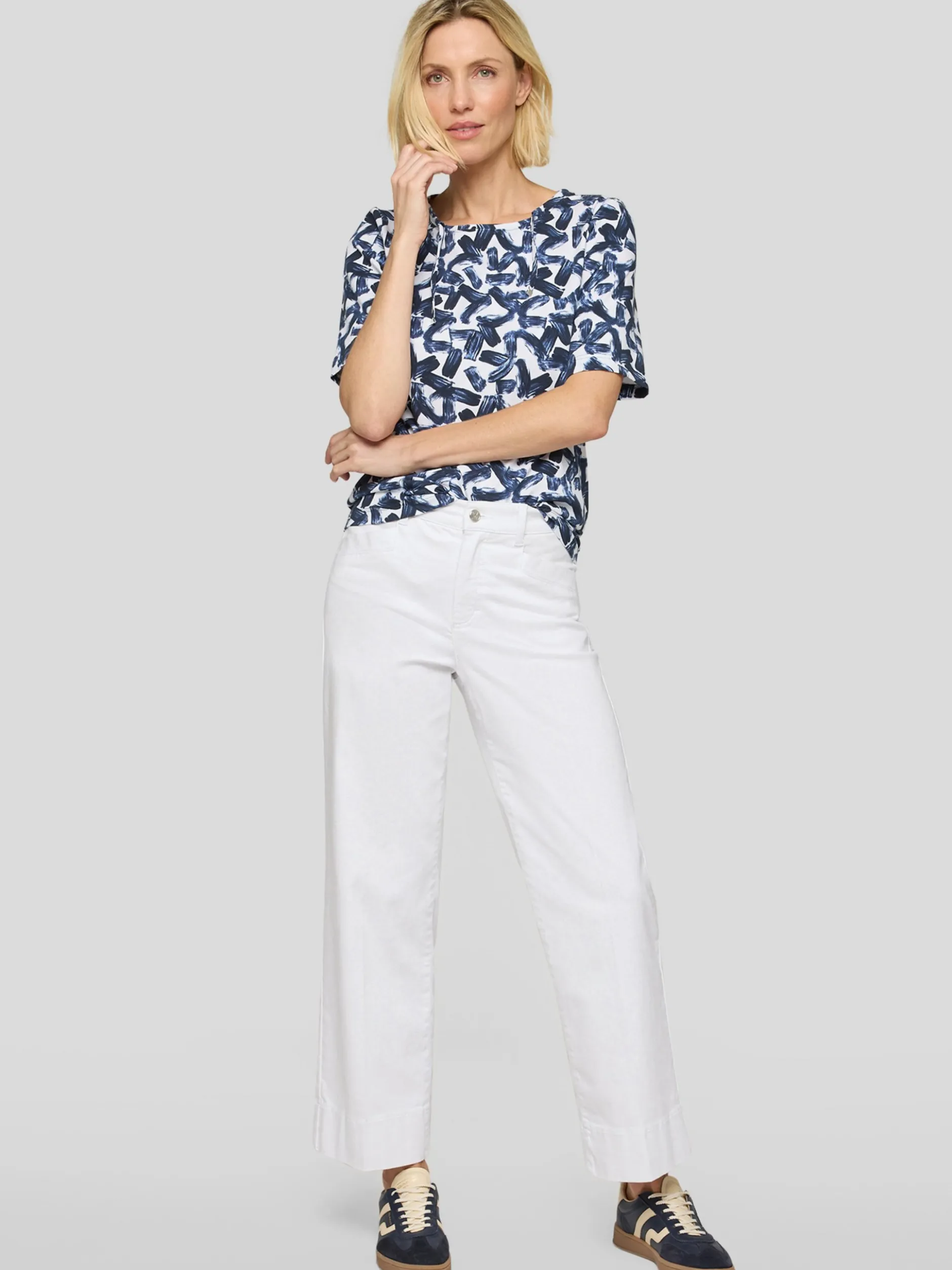 RABE Damen T-Shirt in blau weiß
