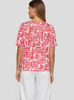RABE Damen T-Shirt in koralle weiß