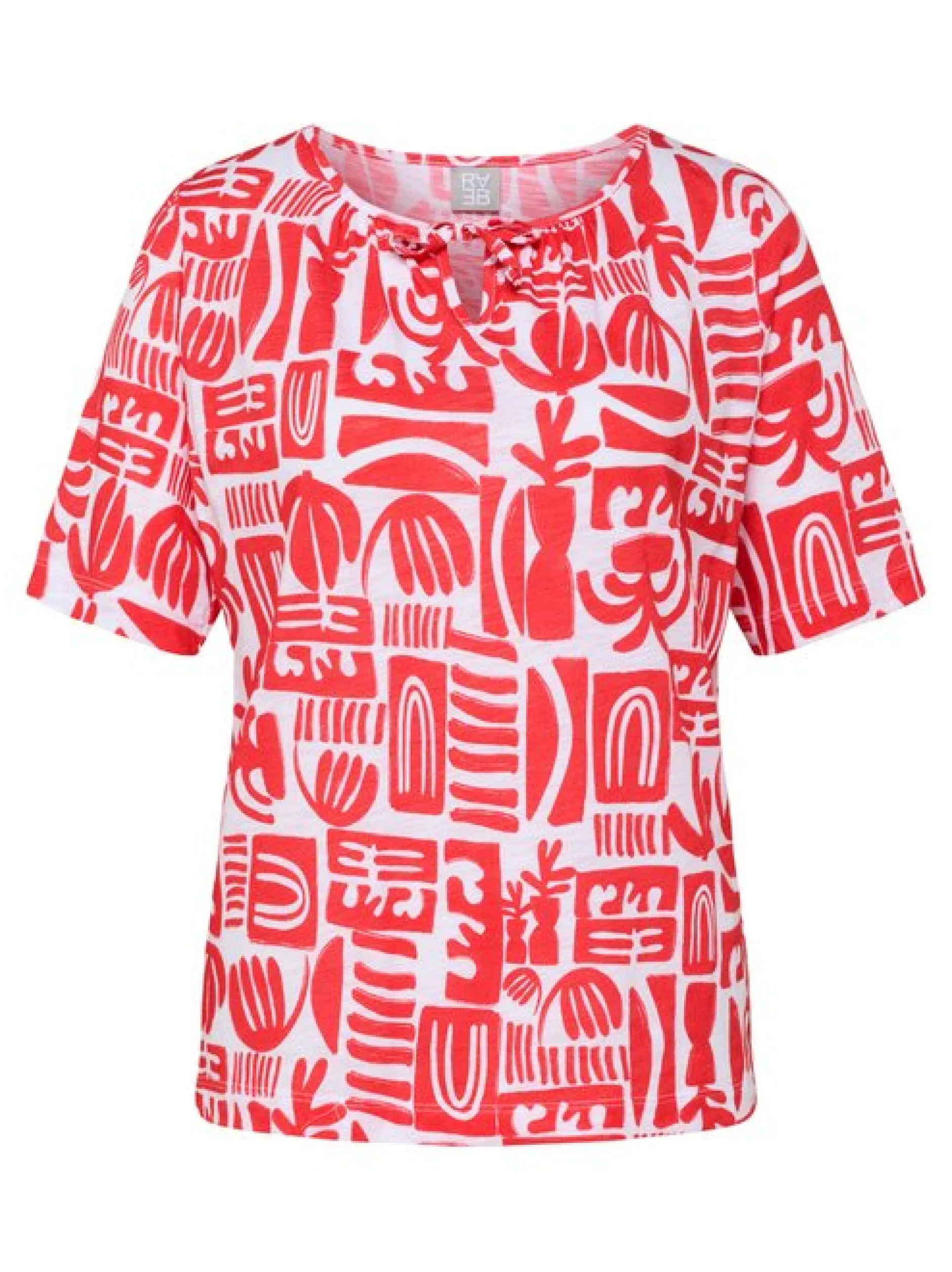RABE Damen T-Shirt in koralle weiß