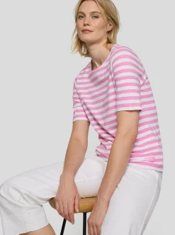 RABE Damen T-Shirt in rosa weiß
