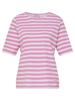 RABE Damen T-Shirt in rosa weiß